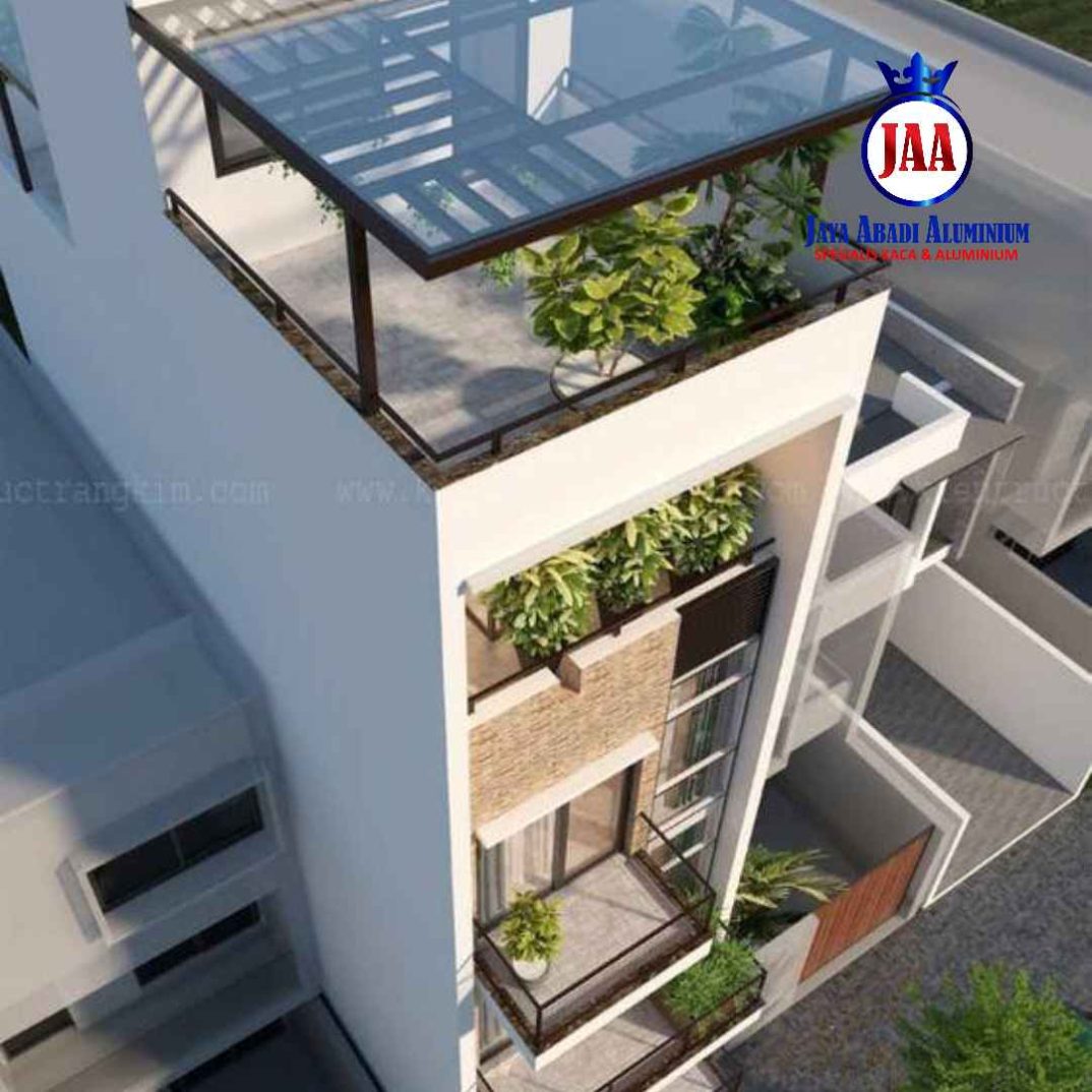 Model Kanopi Kaca Tempered Minimalis dengan Desain Modern