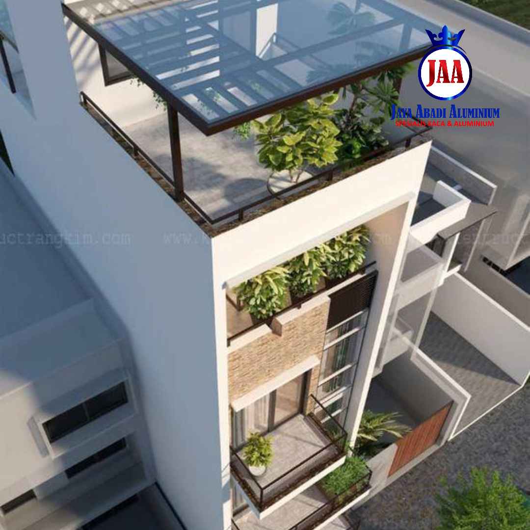 Model Kanopi Kaca Tempered Minimalis dengan Desain Modern