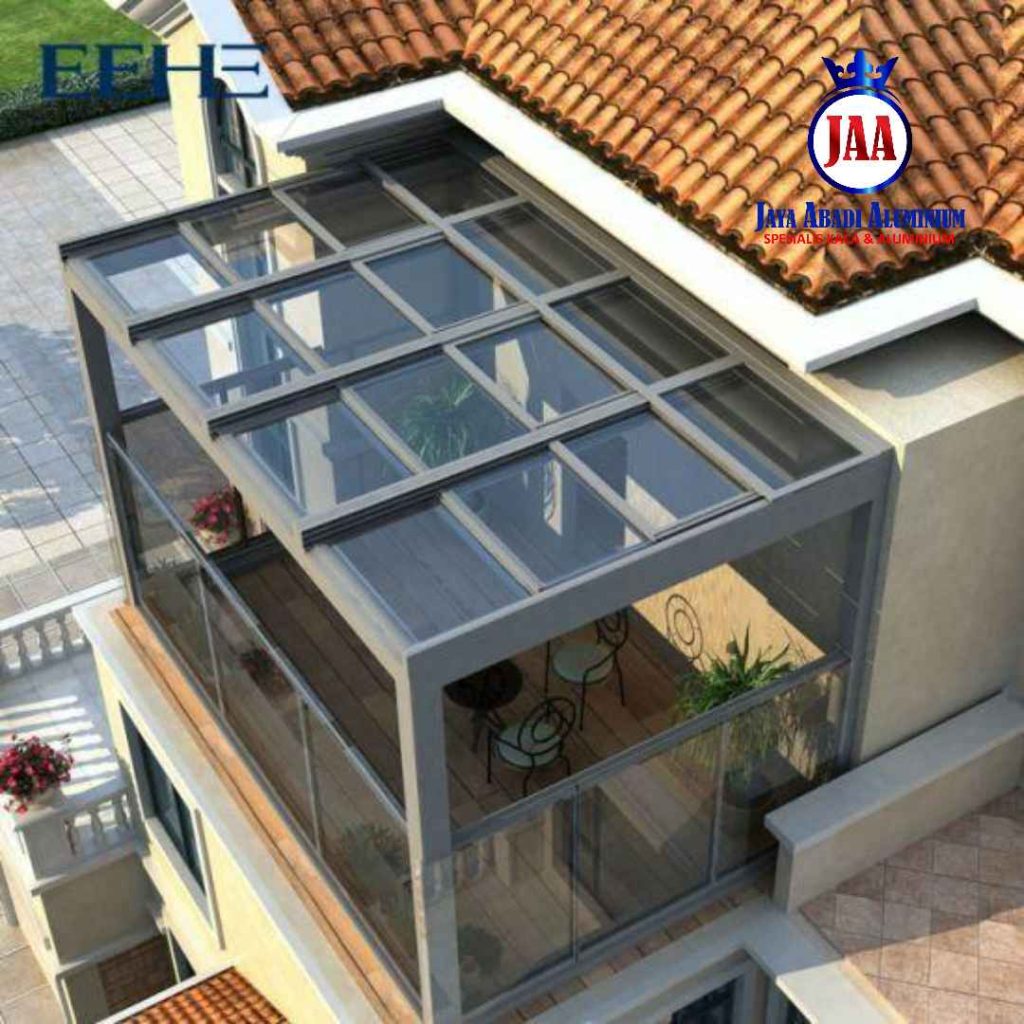 Model Kanopi Kaca Tempered Minimalis dengan Desain Modern 