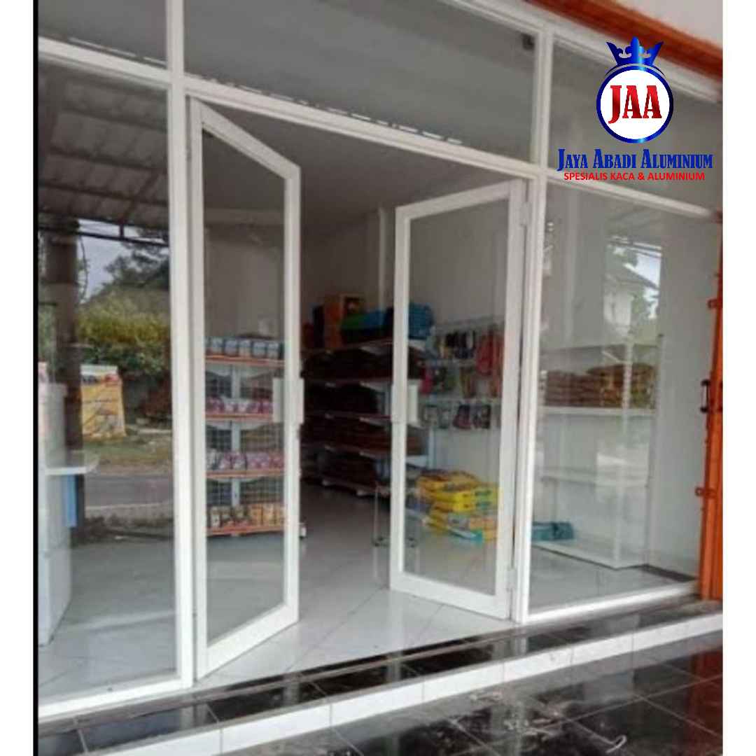 Pintu Kaca Aluminium Tahan Lama untuk Toko Kecil