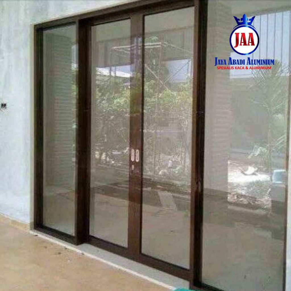Pintu Kaca Aluminium Tahan Lama untuk Toko Kecil