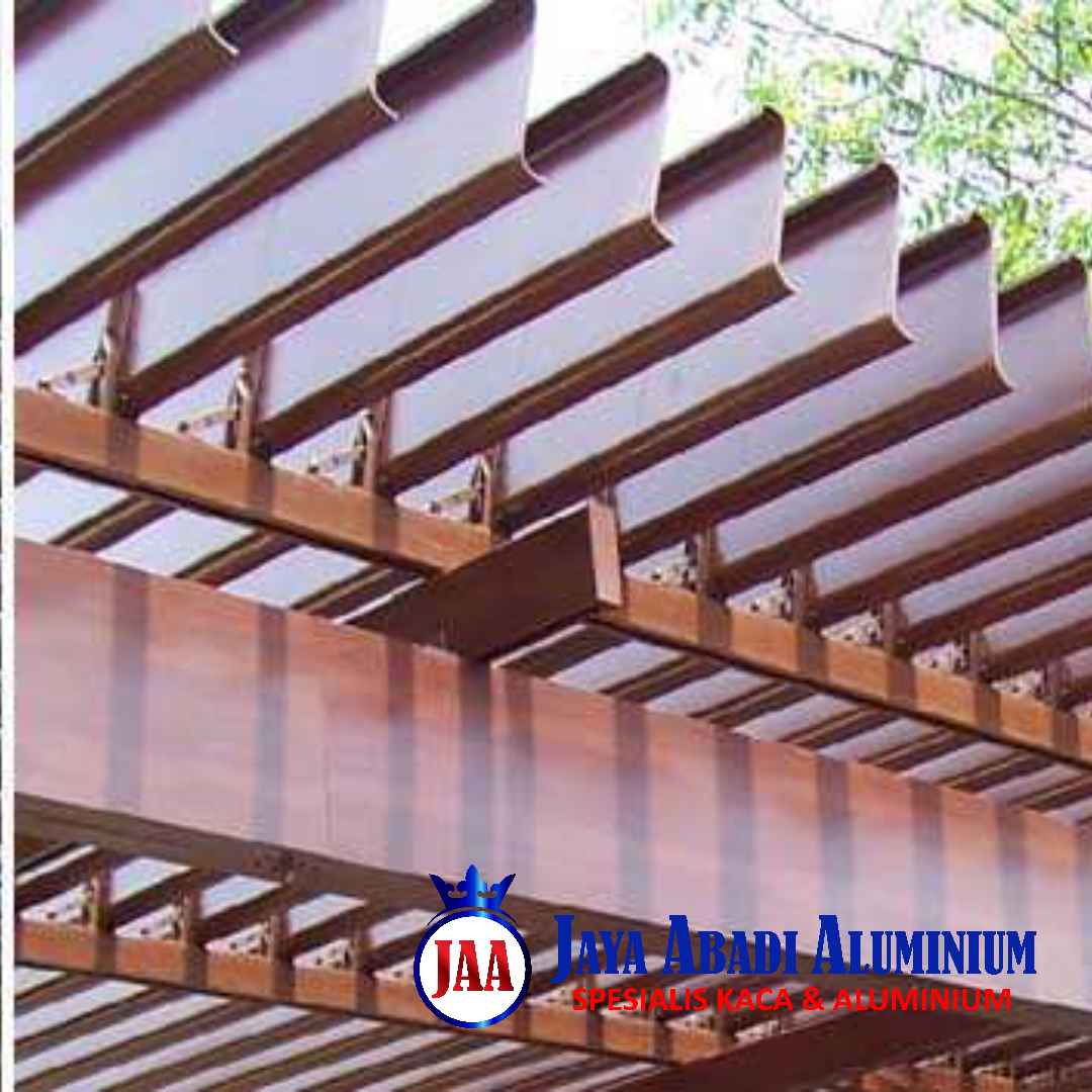 Kanopi aluminium buka tutup modern minimalis