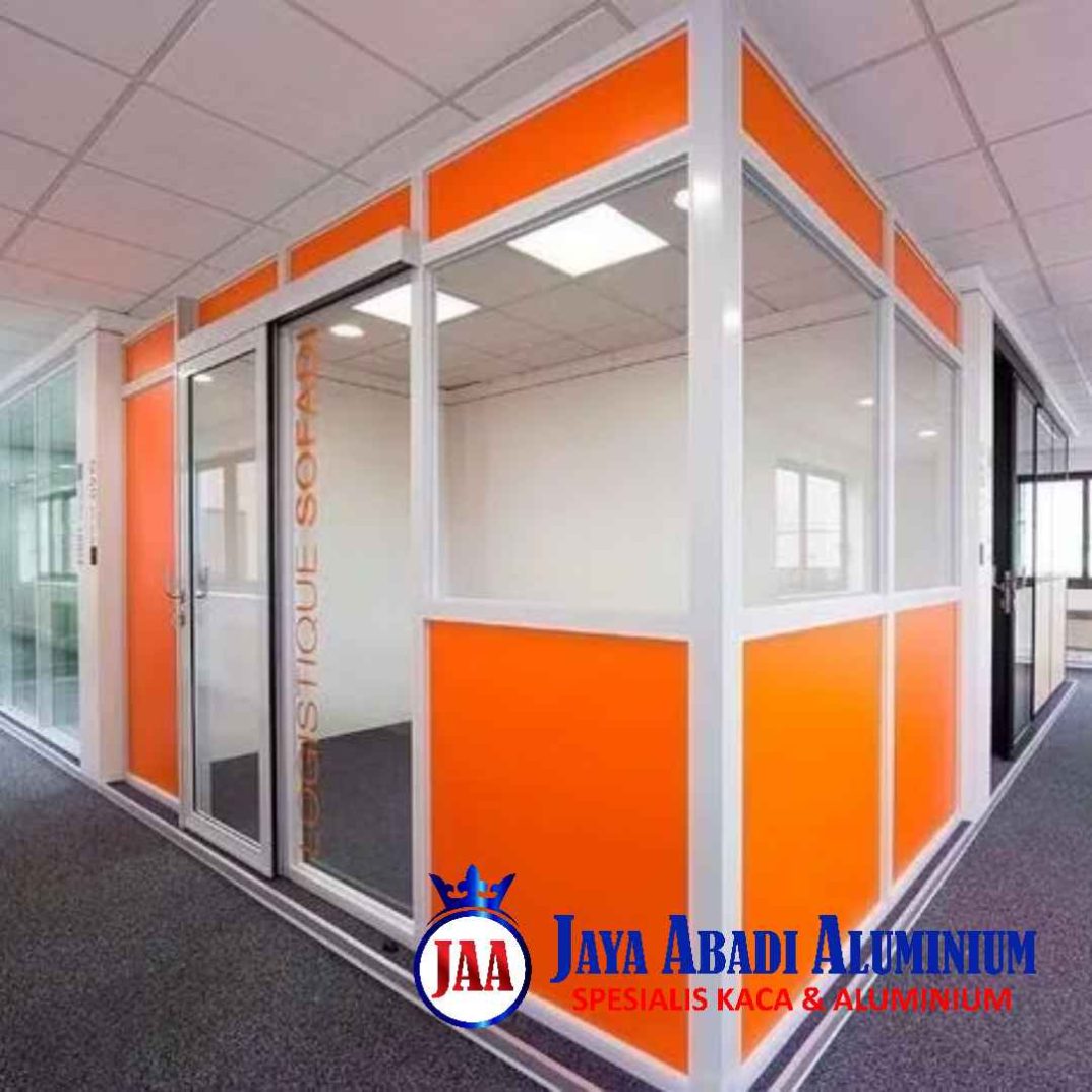 Desain partisi aluminium acp minimalis modern untuk kantor
