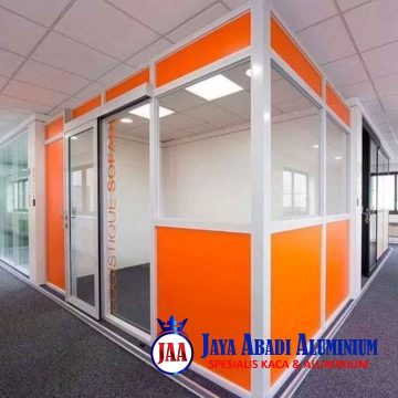Desain partisi aluminium acp minimalis modern untuk kantor