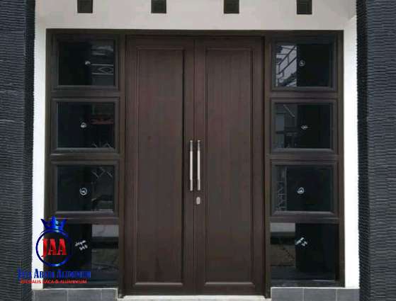 Kusen aluminium serat kayu estetik diskon area Jakarta
